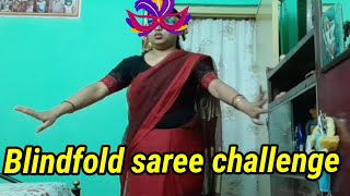 Blindfold saree challenge ??request video viral video @papiyalifestyle @CreationOfPriya