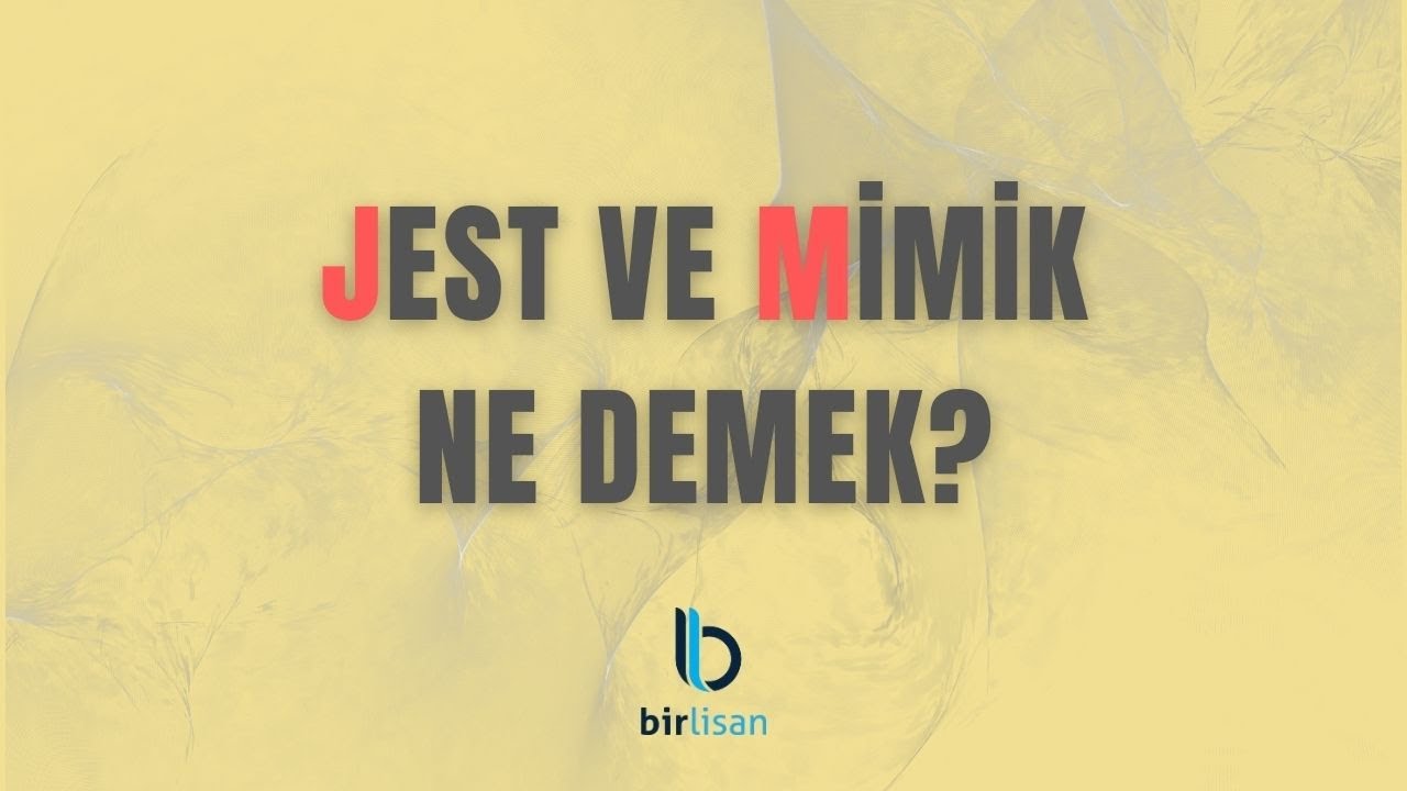 Jest ve Mimik Ne Demek?