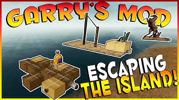 Building a RAFT to Escape a CURSED Island in Gmod?! (Garry