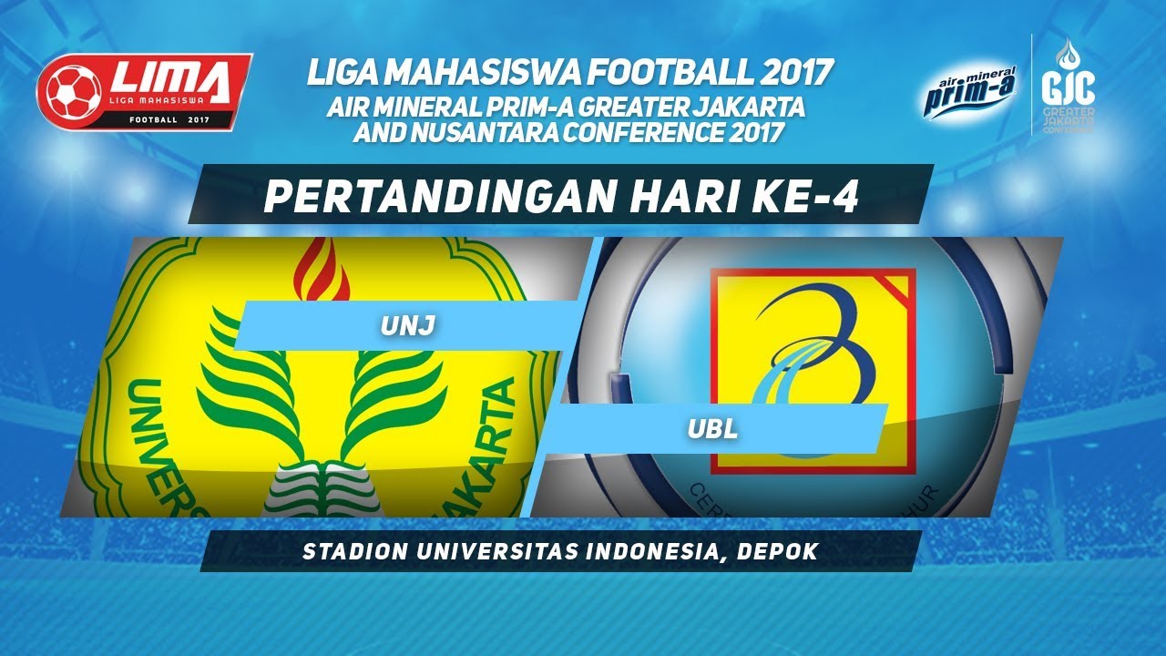 UNJ vs UBL LIMA Football Air Mineral Prim-A GJC dan LIMA NC 2017 mahasiswa umsu