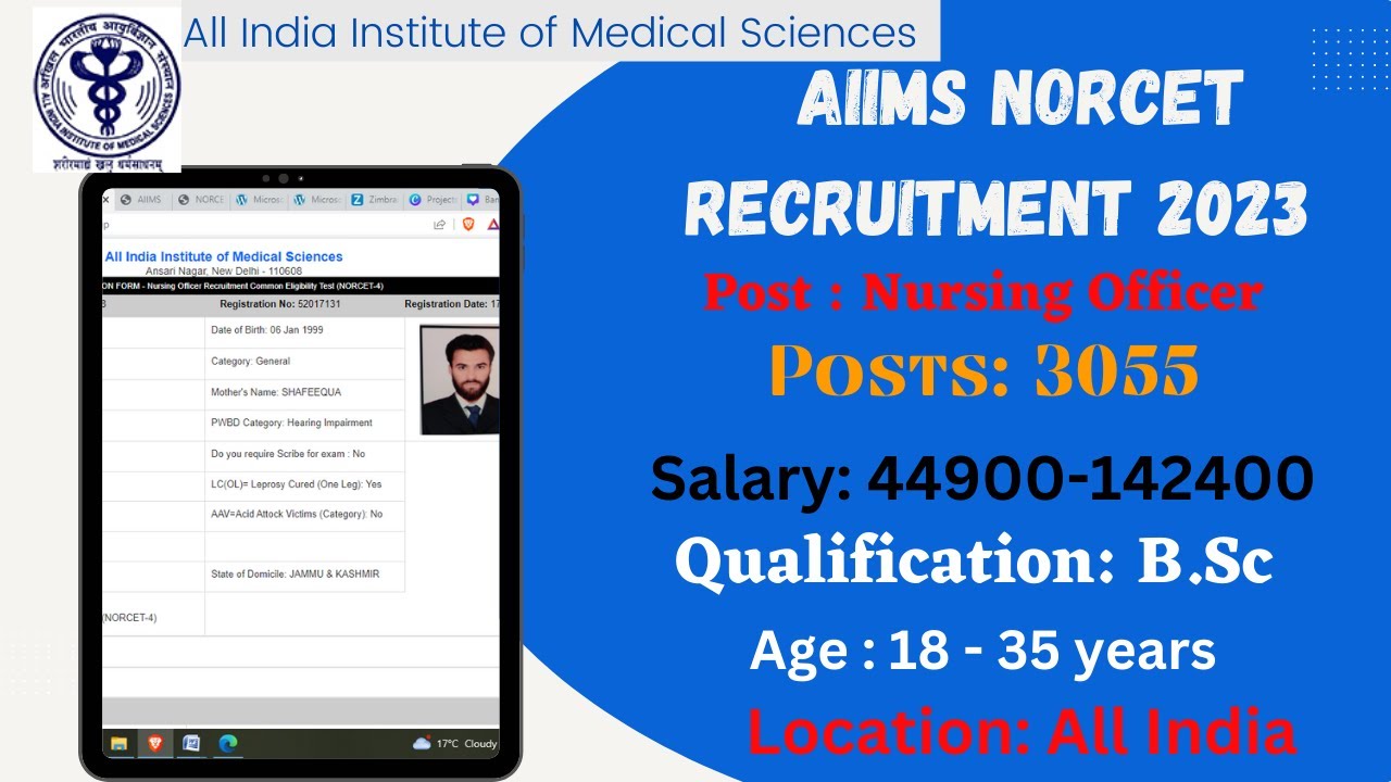 AIIMS Nursing Officer Vacancy 2023 | How To Apply In Nursing Officer| AIIMS NORCET Recruitment 2023