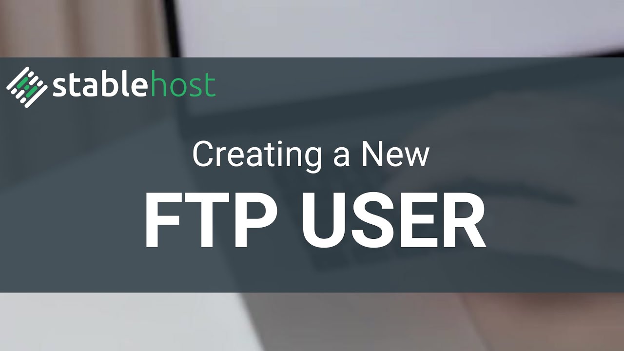 Creating a New FTP User in cPanel - YouTube