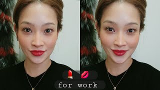 GET READY WITH ME FOR WORK : How to wear RED LIPSTICK EVERYDAY without surprising people lol