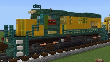 Minecrafting Tutorial - Chicago Northwestern GP15 Locomotive How to Build.
