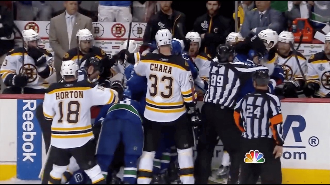 Bruins - Canucks g1 rough stuff 6/1/11