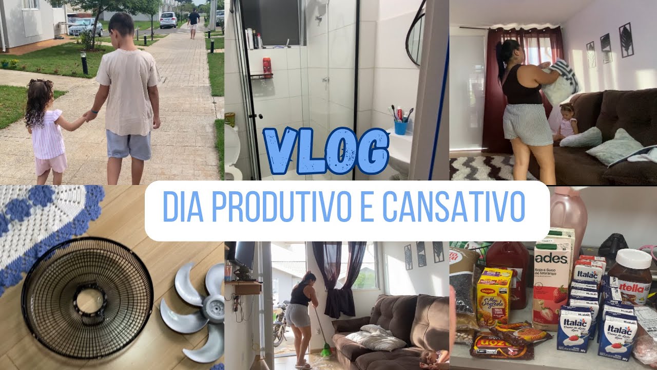 FOMOS AO MERCADO | ALMOÇO DO DIA | LAVEI A CASA | LIMPEI O VENTILADOR 