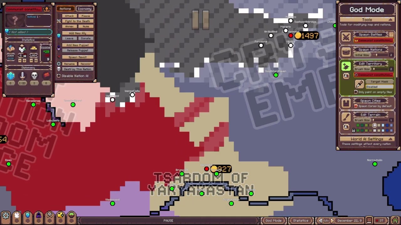 Fictional map of equestria, not realistic to show, Changeling-Crystal War