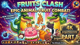 Relaxing Fruits Clash | The Most Satisfying Animal Merges Ever 🏆 (Part 1) | PZGamesZone #pzgameszone
