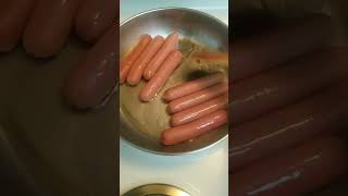 browning the hotdogs