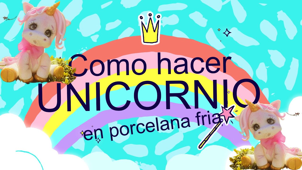 Como hacer Unicornio en porcelana fria/ DIY unicornio facil en porcelana fria