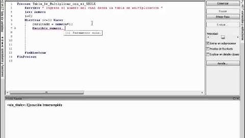 Tabla de multiplicar con el Bucle WHILE