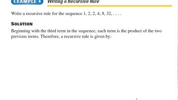 Algebra II - 12.5 Recursive Rules for Sequences