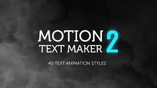 Motion Text Maker | Typographic | Aftereffects