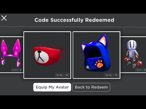 4 *NEW* Roblox PROMO CODES 2022 All FREE ROBUX Items in OCTOBER + EVENT