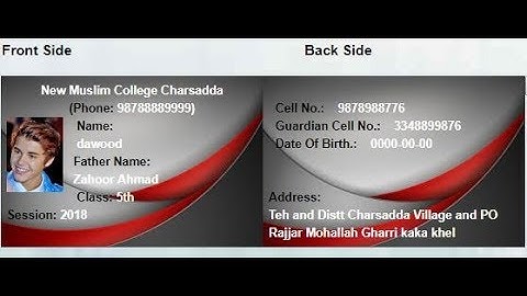 How to make student id card in php