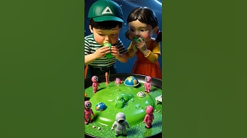 Squid Game AI Edible Slime with topping action figure ASMR #squidgame #slime #asmr