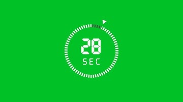 30-Second Countdown Timer | Green Screen Animation