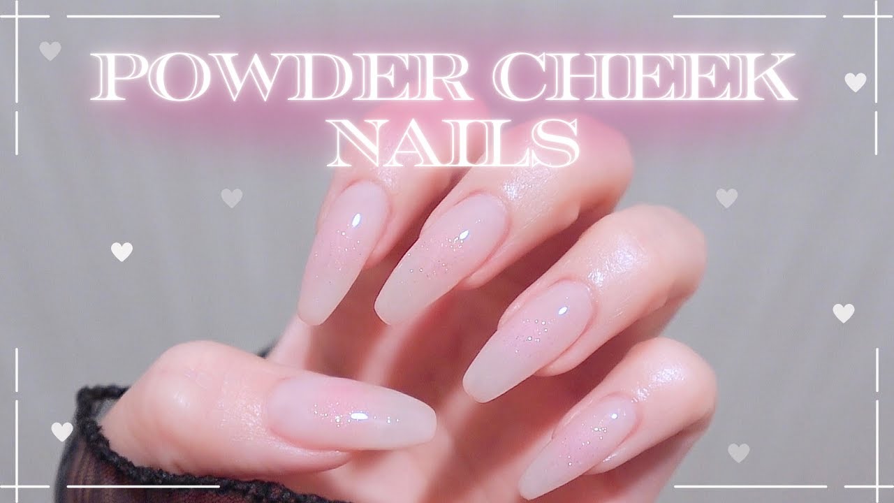【パウダーチークネイル🐰♡】 初心者おすすめ🔰｜ワンホンネイル｜セルフネイル｜長さ出しネイル
