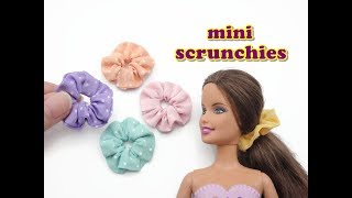 DIY Miniature Doll Mini Scrunchies - EASY NO SEW!