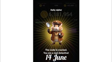 DAILY CIPHER |HAMSTER KOMBAT |14 JUNE #hamsterkombat #code #crypto