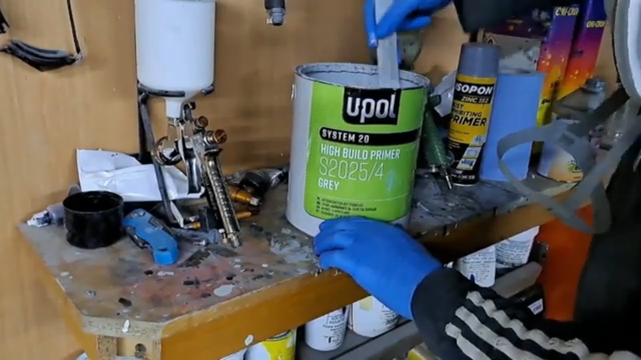 Upol high build primer! Tzr 250 3ma tail unit repair and prime.