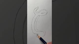 Greek Alphabet Series | How To Draw The Letter ZETA In 3D | Follow Along | #shorts #3dart #drawing