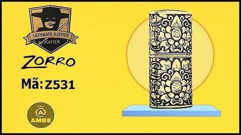 Bật lửa xăng đá cối cổ hoa văn cô điển Zorro | Bật lửa độc lạ chính hãng Z531 | Ambe