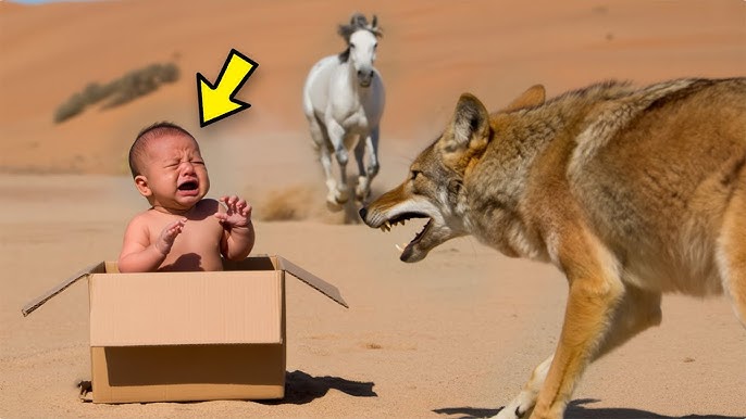 HOMBRE RICO ABANDONA A UN BEBÉ en el DESIERTO para que sea DEVORADO por COYOTES, pero un CABALLO... - YouTube