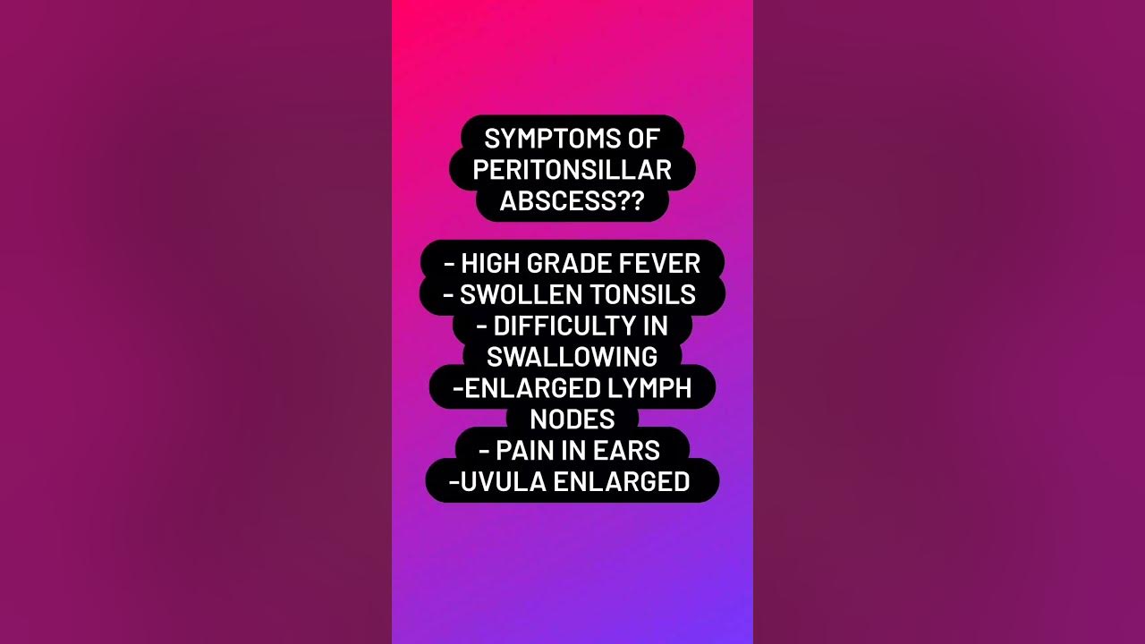 WHAT IS QUINSY OR PERITONSILLAR ABCESS??CAUSES SYMPTOMSTREATMENT 