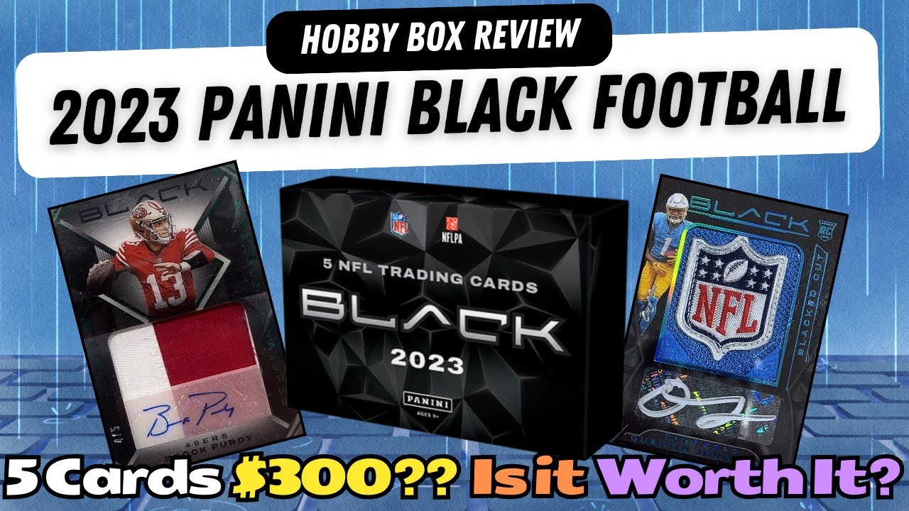 300 for 5 Cards?! 2023 Panini Black Football Hobby Box Review Football