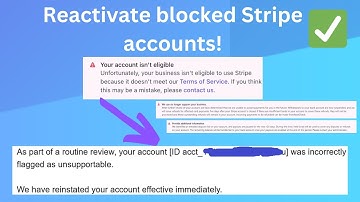 Stripe Account Blocked or Banned? Reactivate blocked Stripe accounts!