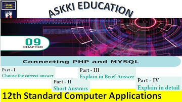 💥 12th Computer Applications Chapter 9 - Book back Questions & answers English Medium