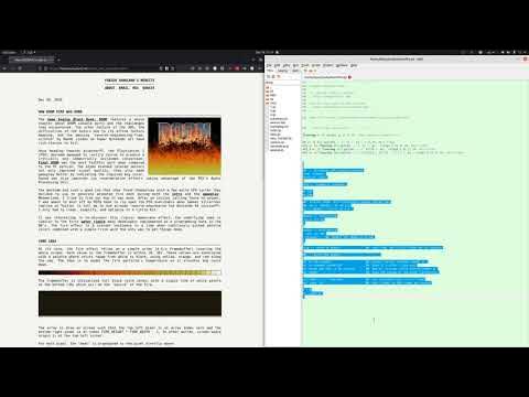 Doom Fire in the J programming language - YouTube