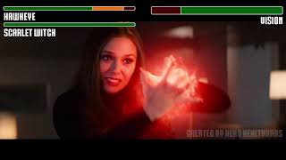 Hawkeye And Scarlet Witch Vs. Vision Fight With Healthbars Hd Captain America Civil War