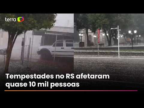 Sobe para 2 mil o número de casas danificadas após novas chuvas de granizo no Rio Grande do Sul