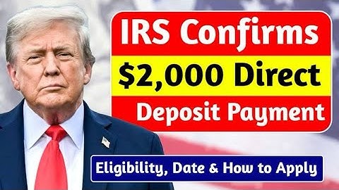 Federal $2.000 Deposit Arriving | IRS confirms 
