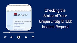 Checking the Status of Your Unique Entity ID (UEI) Request