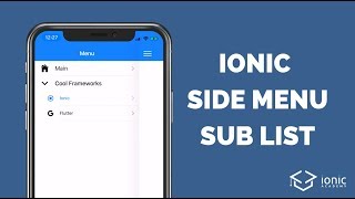 How to Create an Ionic 4 Side Menu with Sub Menu Items