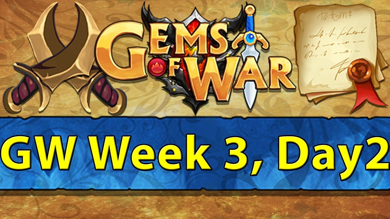 ⚔️ Gems of War Guild Wars | Week 3 Day 2 | Defend Team Seems Familiar ⚔️