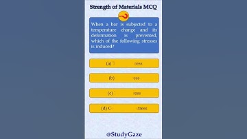 Strength of Materials MCQs | Civil engineering objective questions | #sscje | #shorts