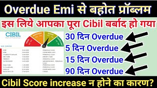 Overdue Loan Emi होने पर CiBil Score पर बहोत बड़ा नुकसान / 2 दिन Overdue 1 Month Overdue 👈