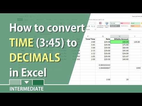 Convert Hours x Minutes In Excel To Decimals For Billable Hours By Chris Menard