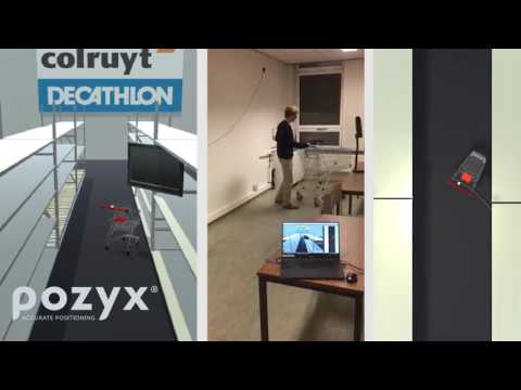 Pozyx accurate positioning demo #2: Accurately tracking a shopping cart inside a store