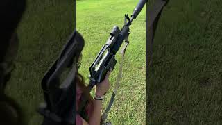 Spanish Girl Shoots a Suppressed AR15 SBR