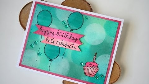 Bokeh Background Technique with Distress Inks