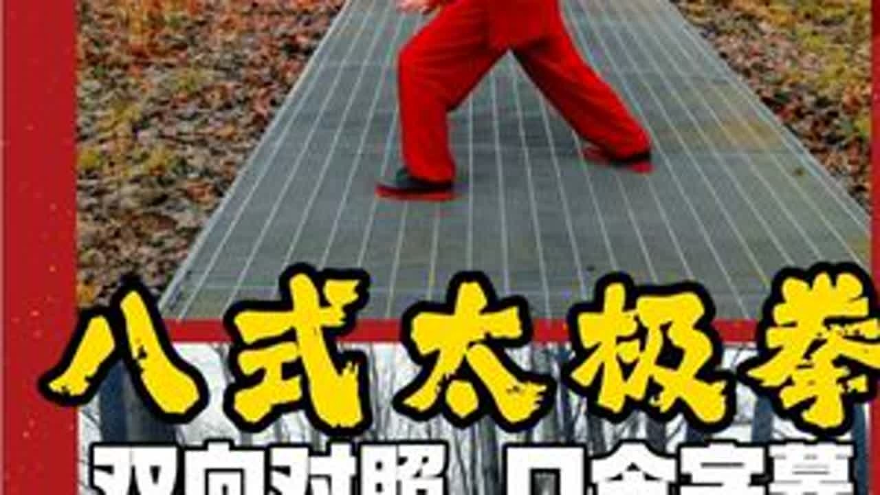 八式太极拳带口令双向对照演练，简单易学，祝拳友们春节快乐！ #一见爱上传统文化 #太极拳教学 #弘扬中华武术 #全民健身 #健康养生