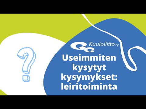 Useimmiten kysytyt kysymykset: leiritoiminta