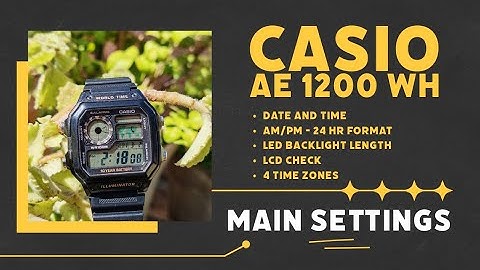 Casio AE 1200WH - How to set date time and other settings - Tutorial | #casioae1200wh #casio