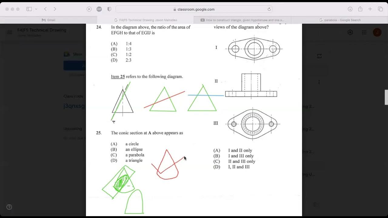 CSEC Technical Drawing June 2014 Paper 1 (part 3) YouTube