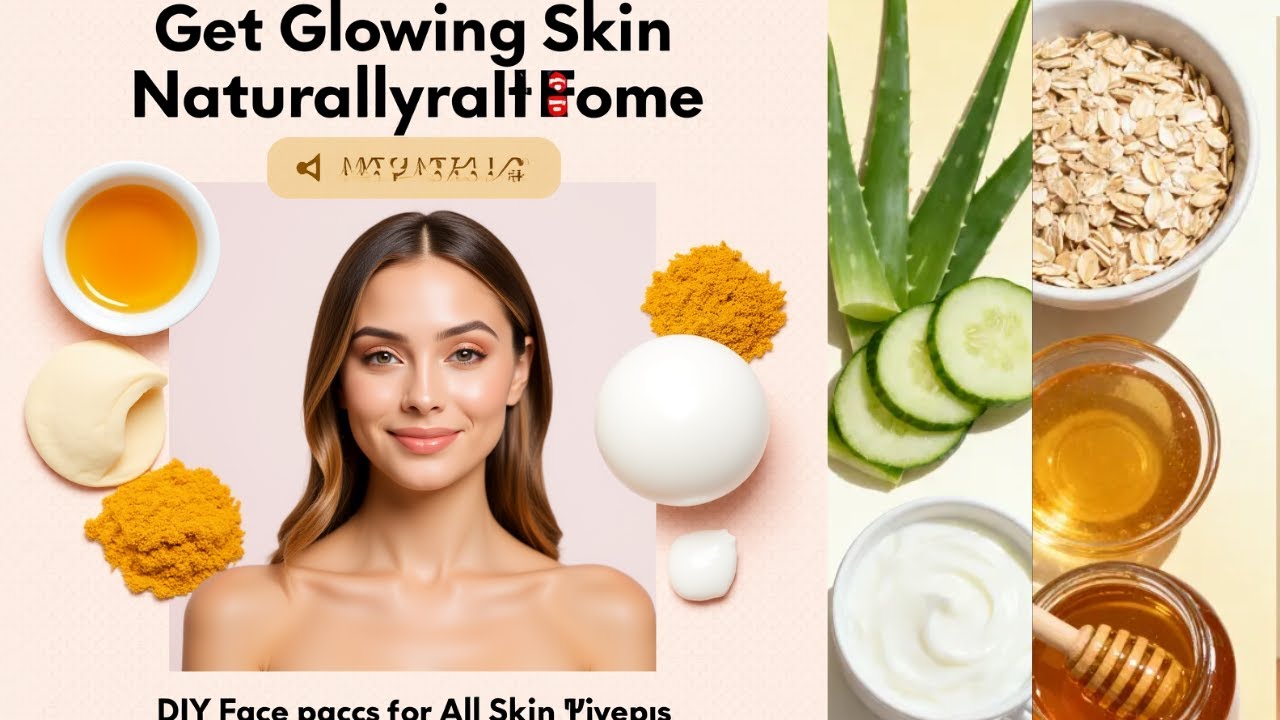 Get Glowing Skin Naturally at Home DIY Face Packs for All Skin Types ...